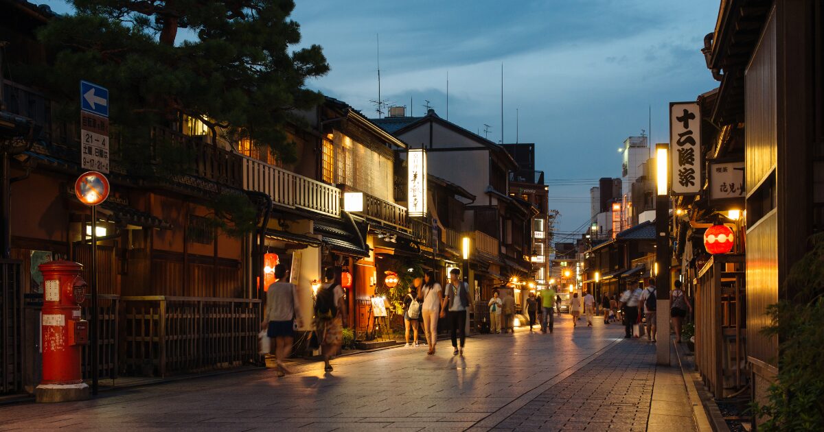 京都祇園の夜景
